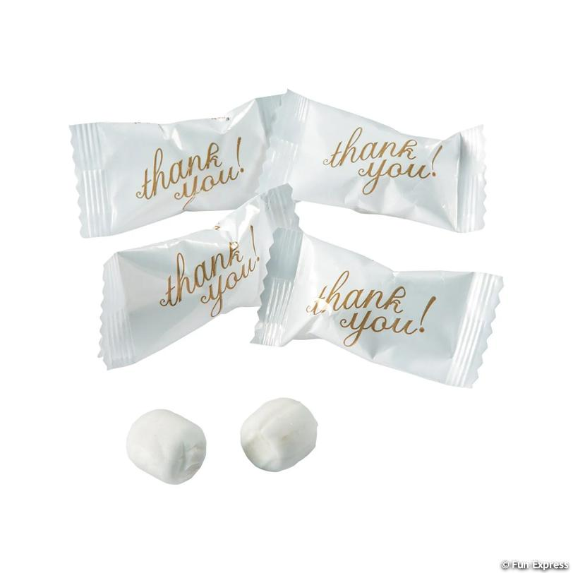 Gold Thank You Buttermints - 108pcs
